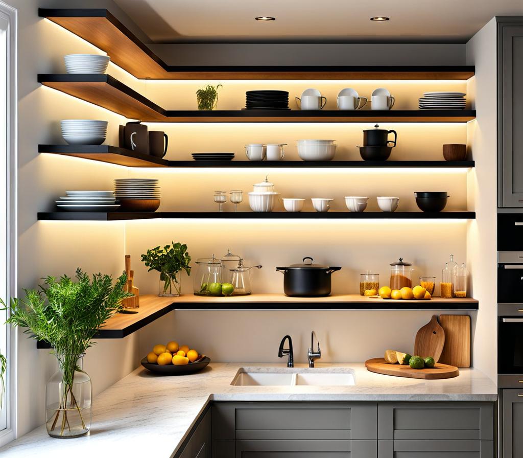 kitchen corner shelving ideas