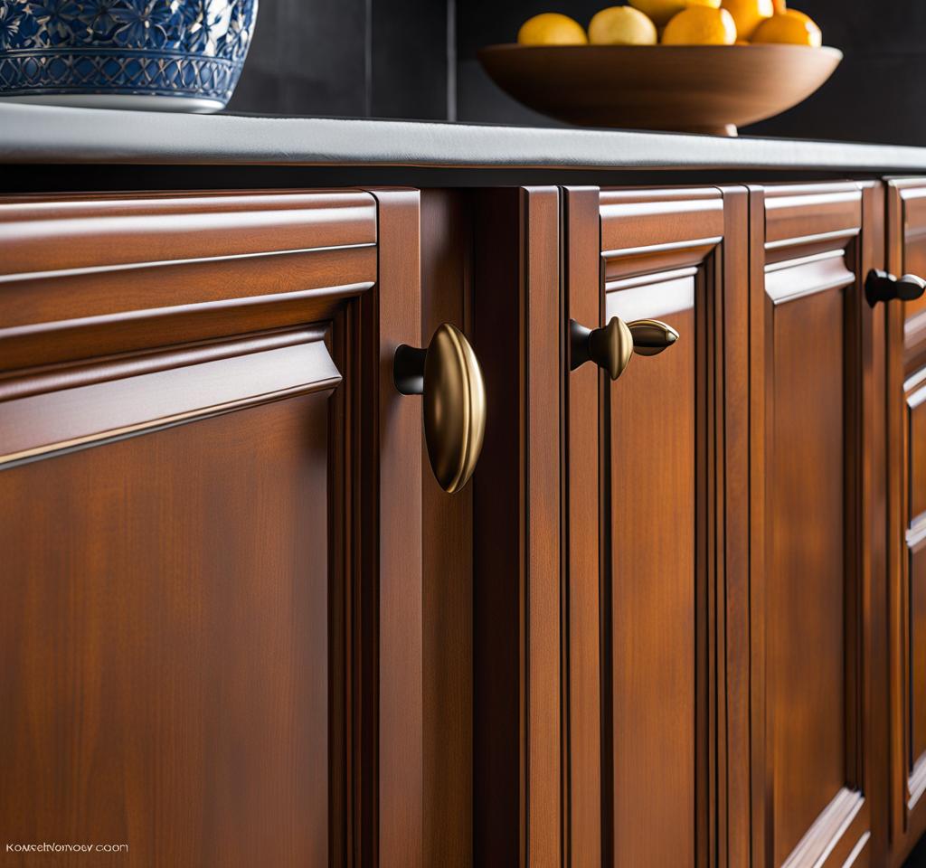 standard knob placement on cabinets