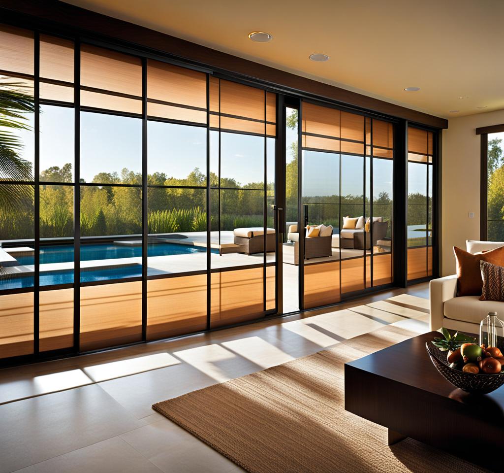 contemporary window treatments for sliding glass doors