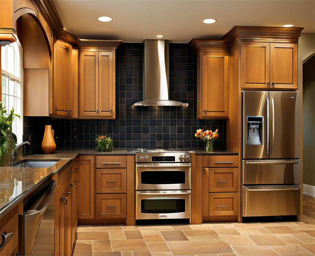 kitchen cabinets and flooring combinations