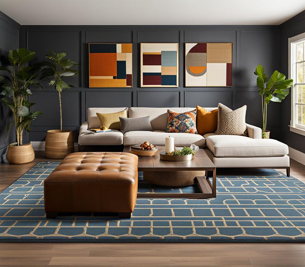 best size rug for a sectional couch