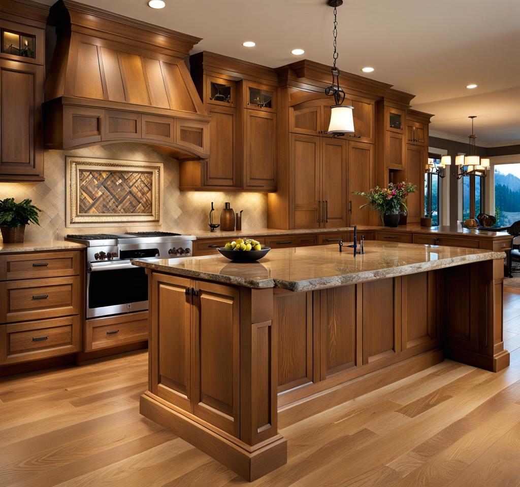 what flooring goes with oak cabinets