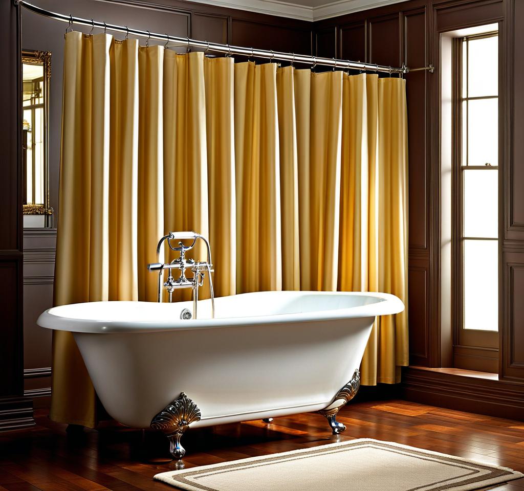 clawfoot bathtub shower curtains