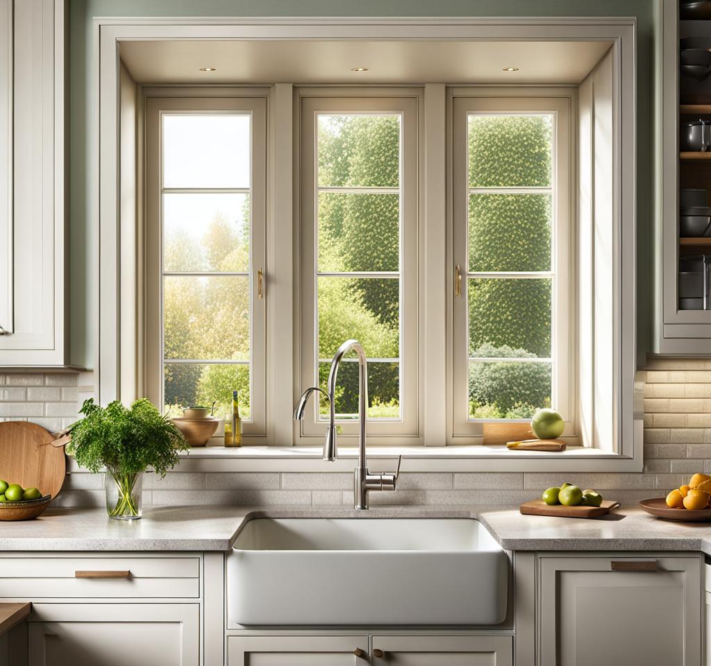 low window in kitchen