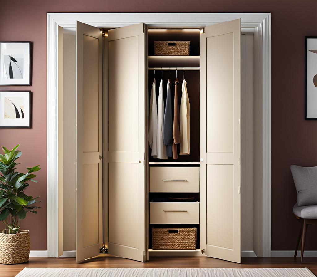 space saving closet doors