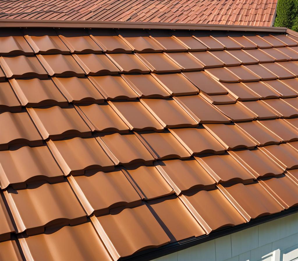 what color metal roof for light tan brick house