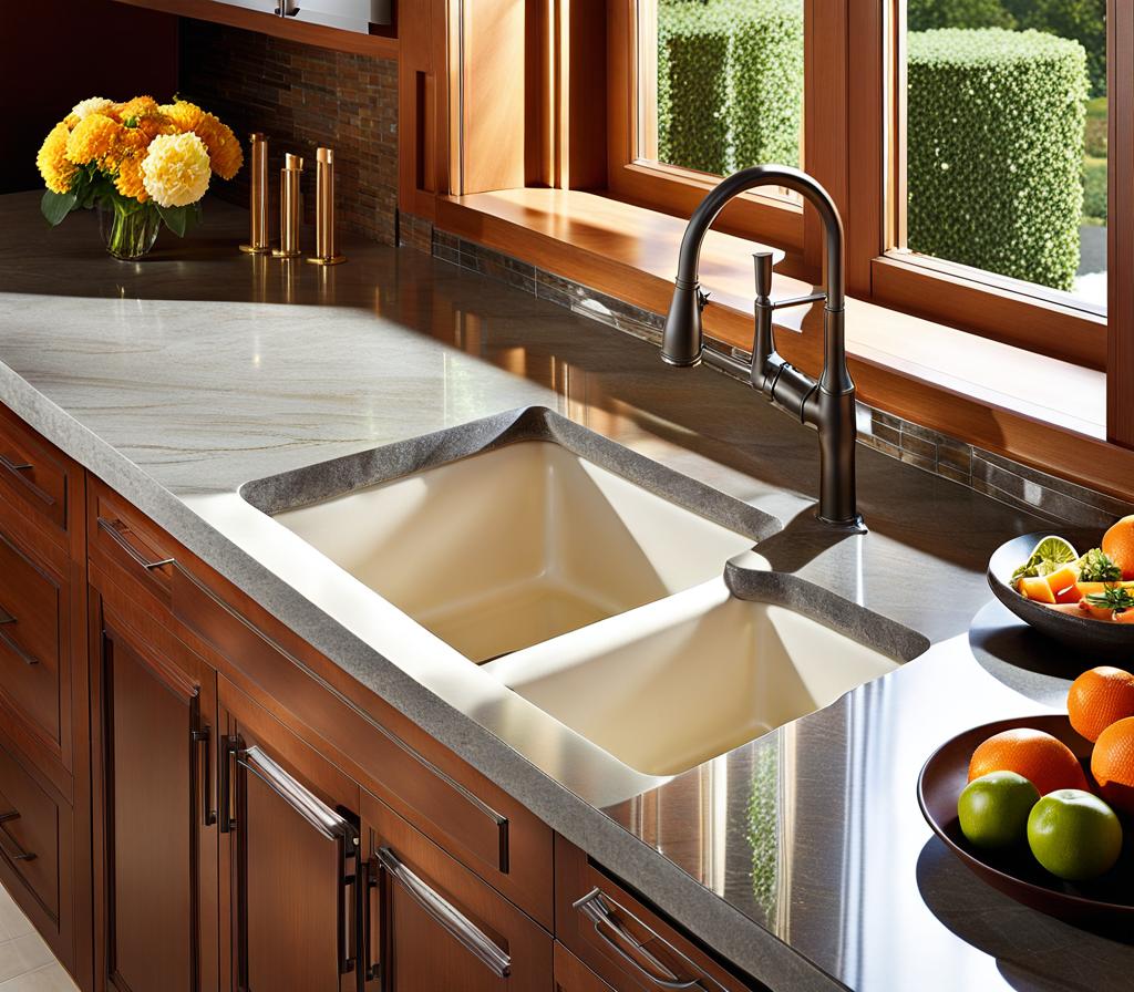 kitchen sink and countertop combo