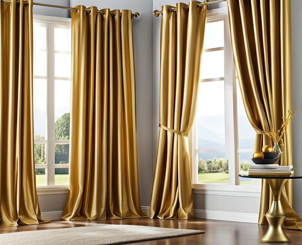 curtains with gold grommets