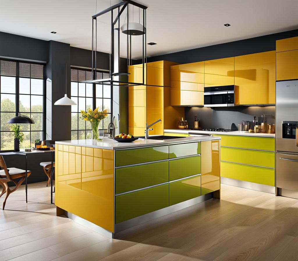 modern color kitchen cabinets