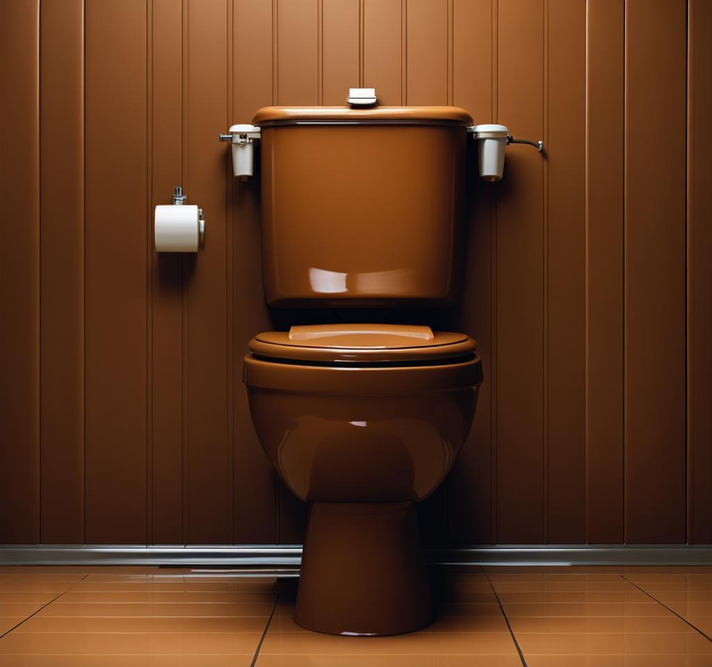 brown water toilet tank