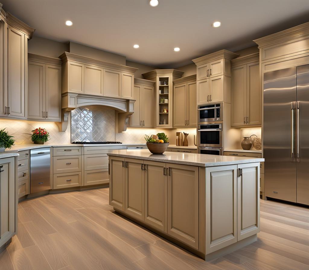 accessible beige kitchen cabinets