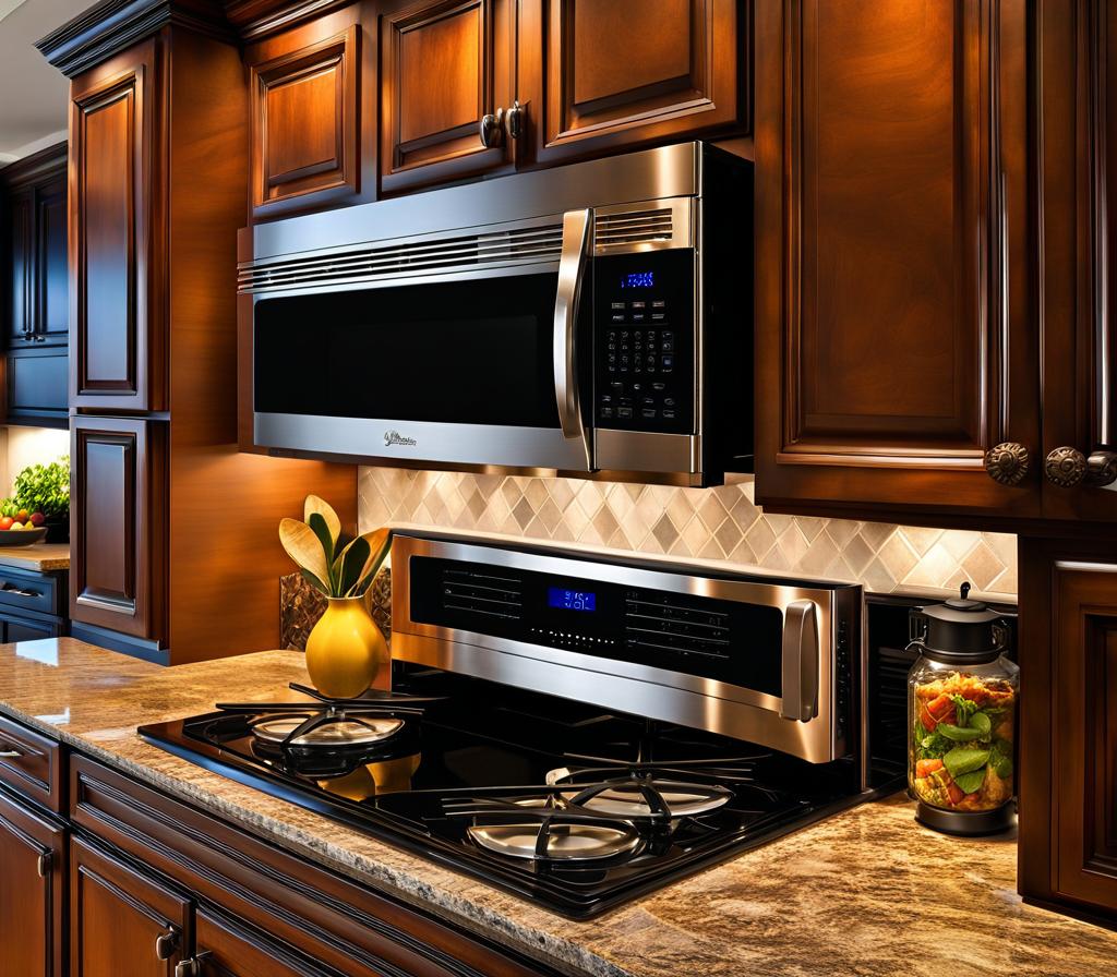 microwave shelf over stove