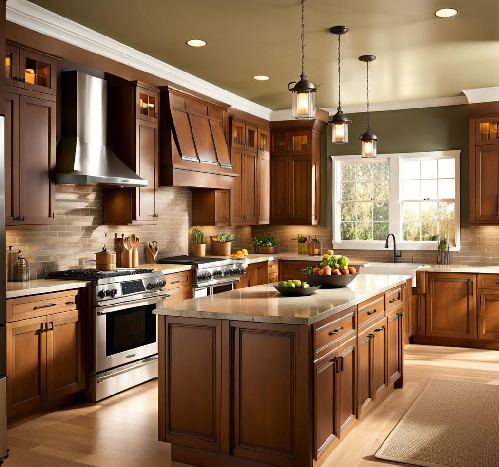 kitchen color ideas with light brown cabinets