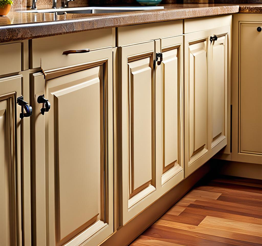 water damaged kitchen cabinets