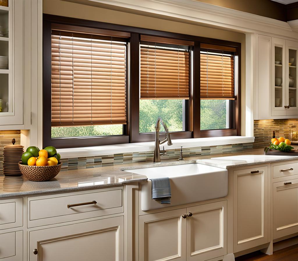 kitchen window blinds over sink