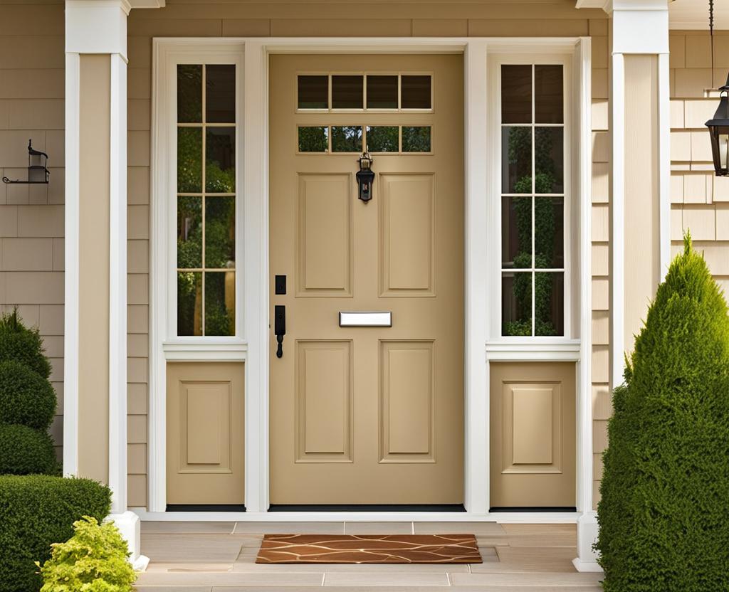 front door colours for beige house with white trim