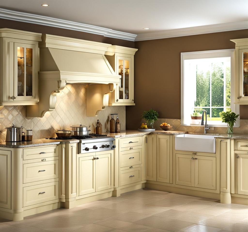 kitchen wall colors with cream cabinets