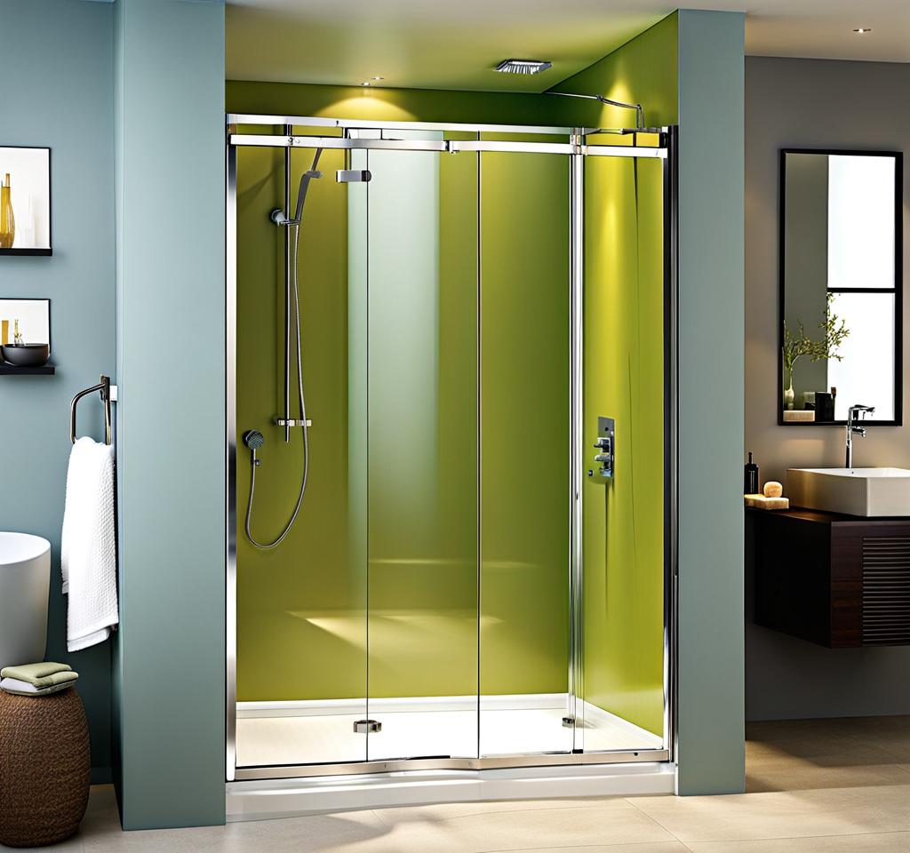 folding shower doors for small bathrooms