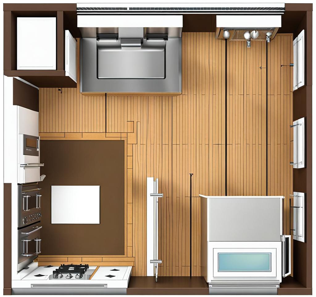 kitchen floor plan dimensions