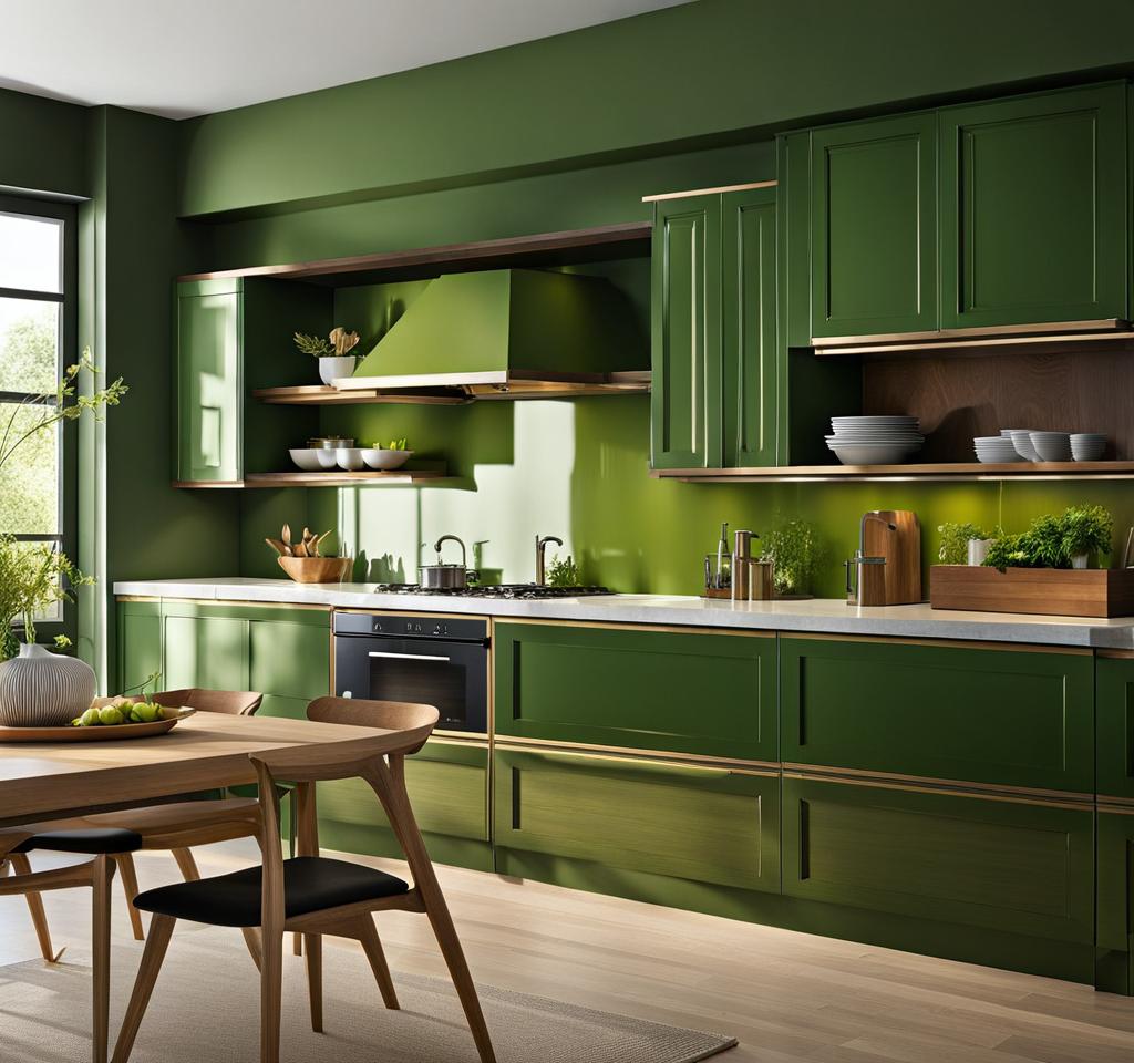 best green paint for kitchen cabinets