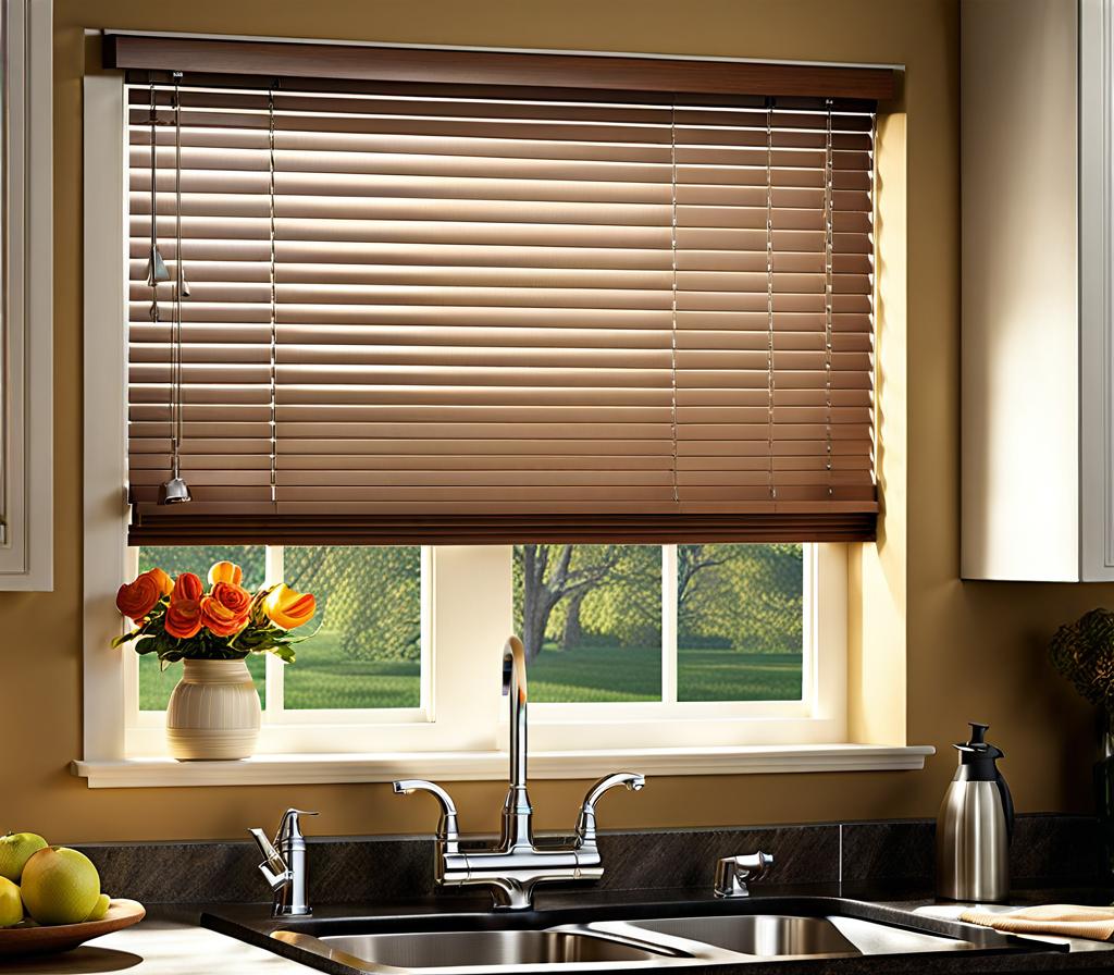 kitchen sink window blinds