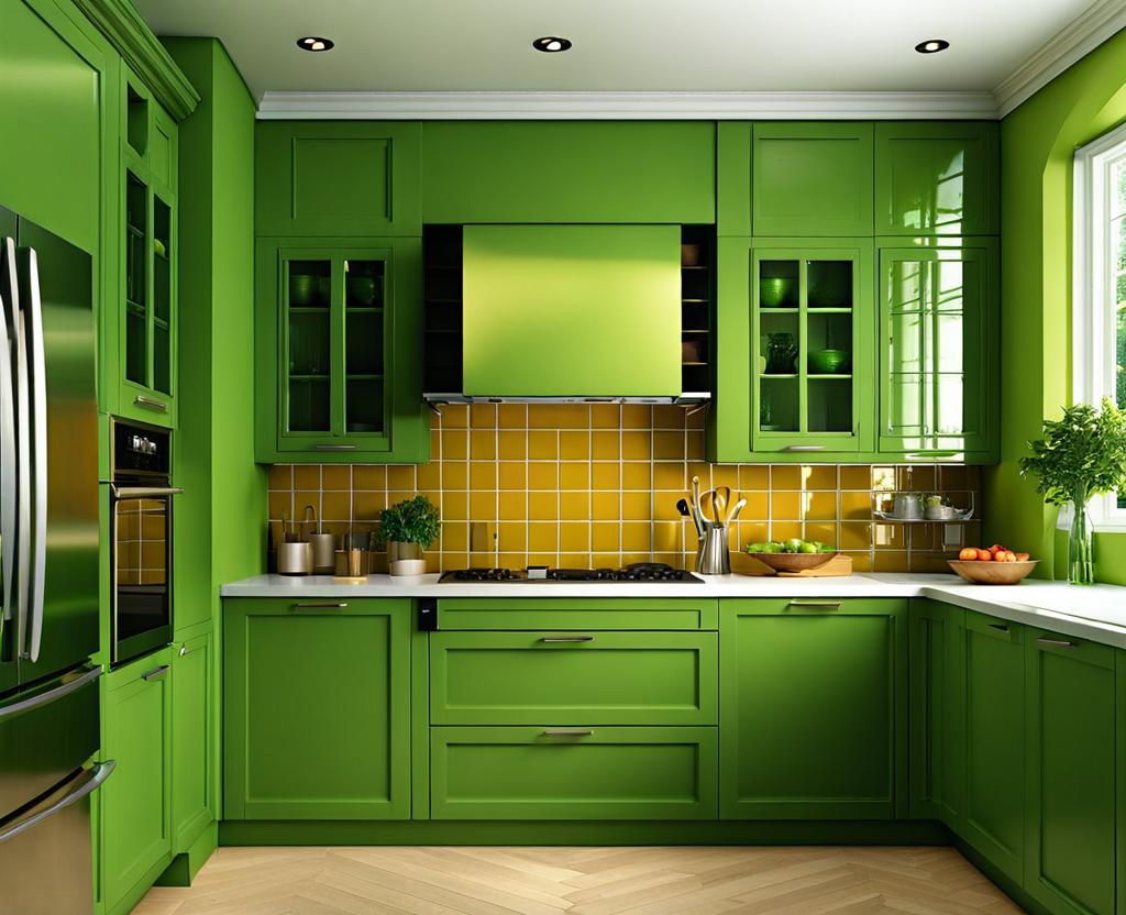 green paint colors for kitchen walls