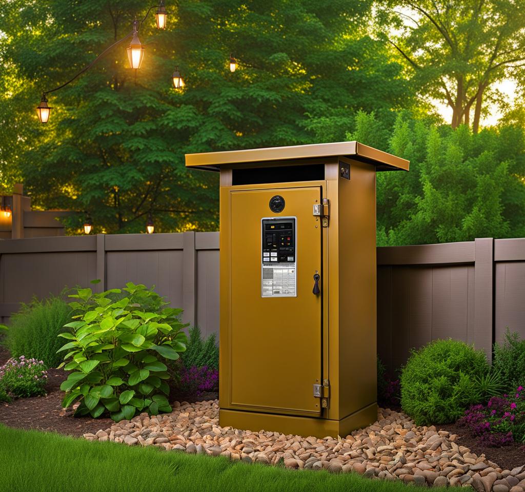 how to hide an electrical box in yard