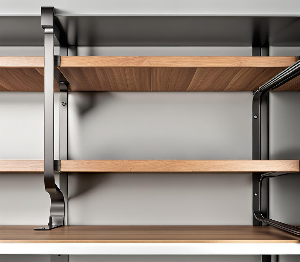 brackets for open kitchen shelves