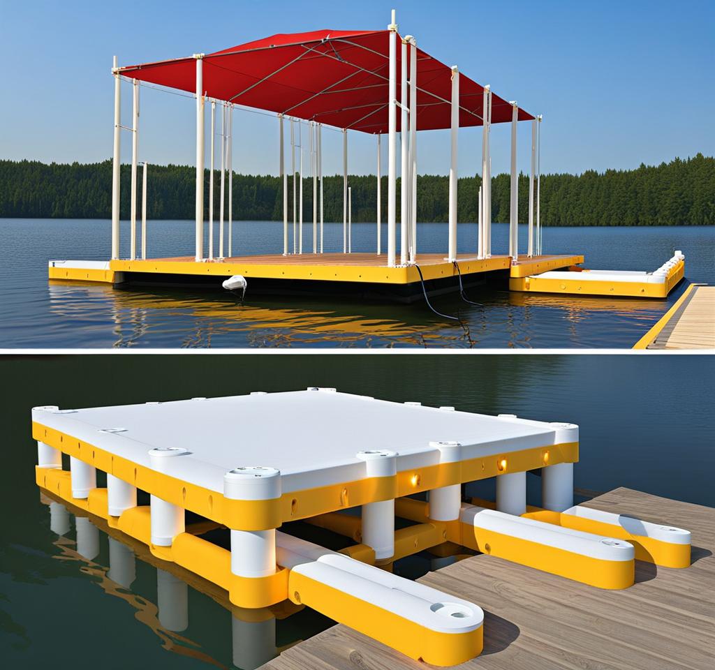 how to build a floating dock with pvc pipe