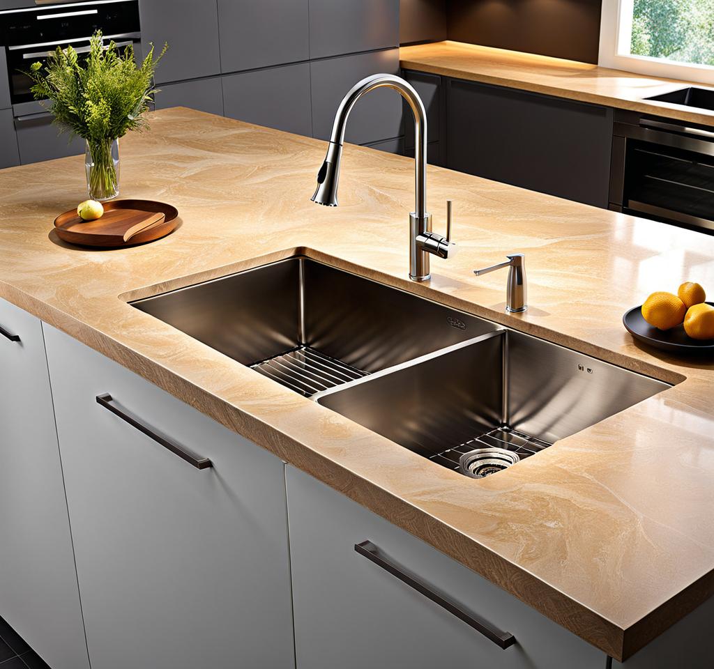 pre cut kitchen sink countertop