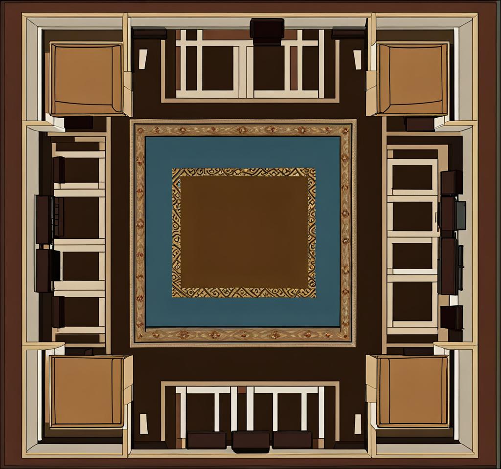 placement of area rugs with furniture