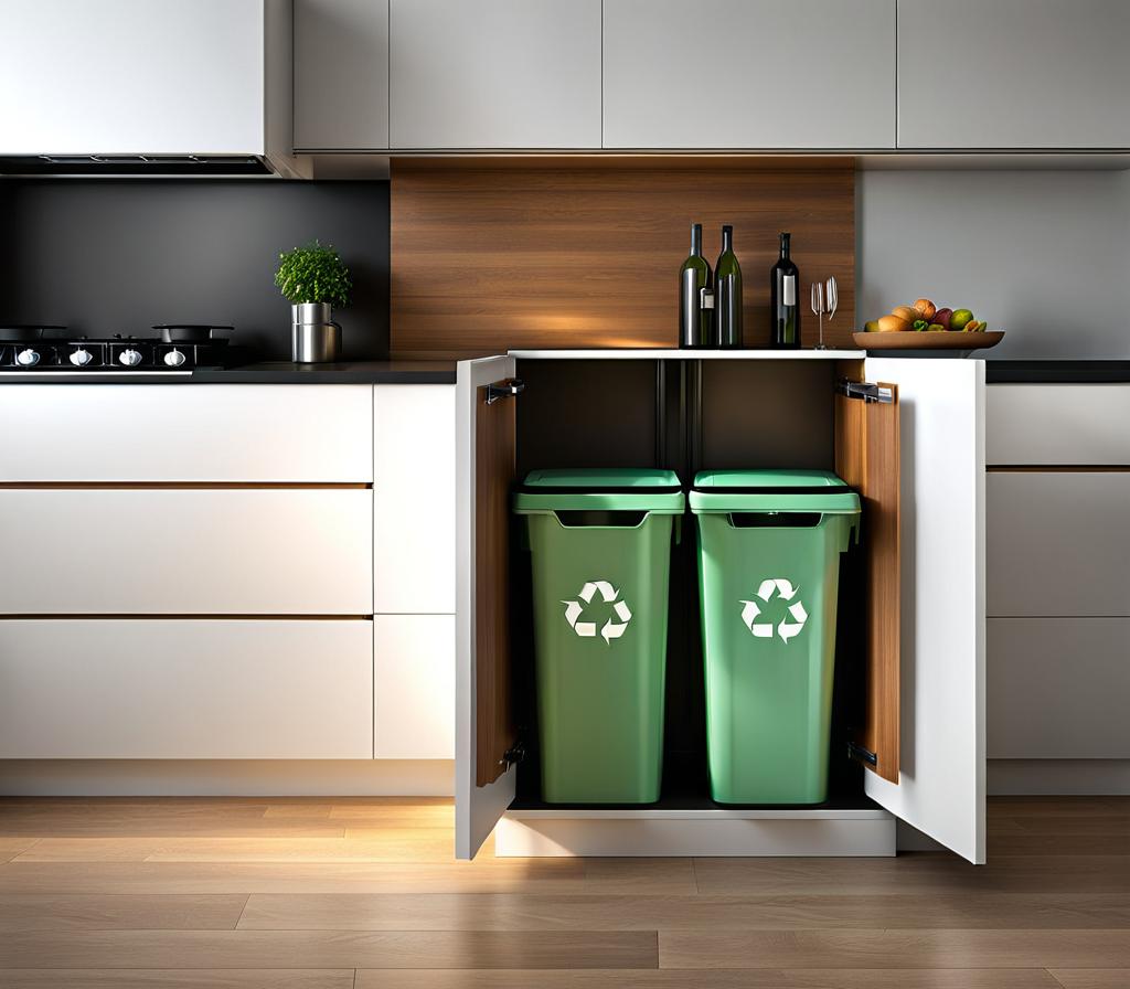 ideas for recycling bins in kitchen