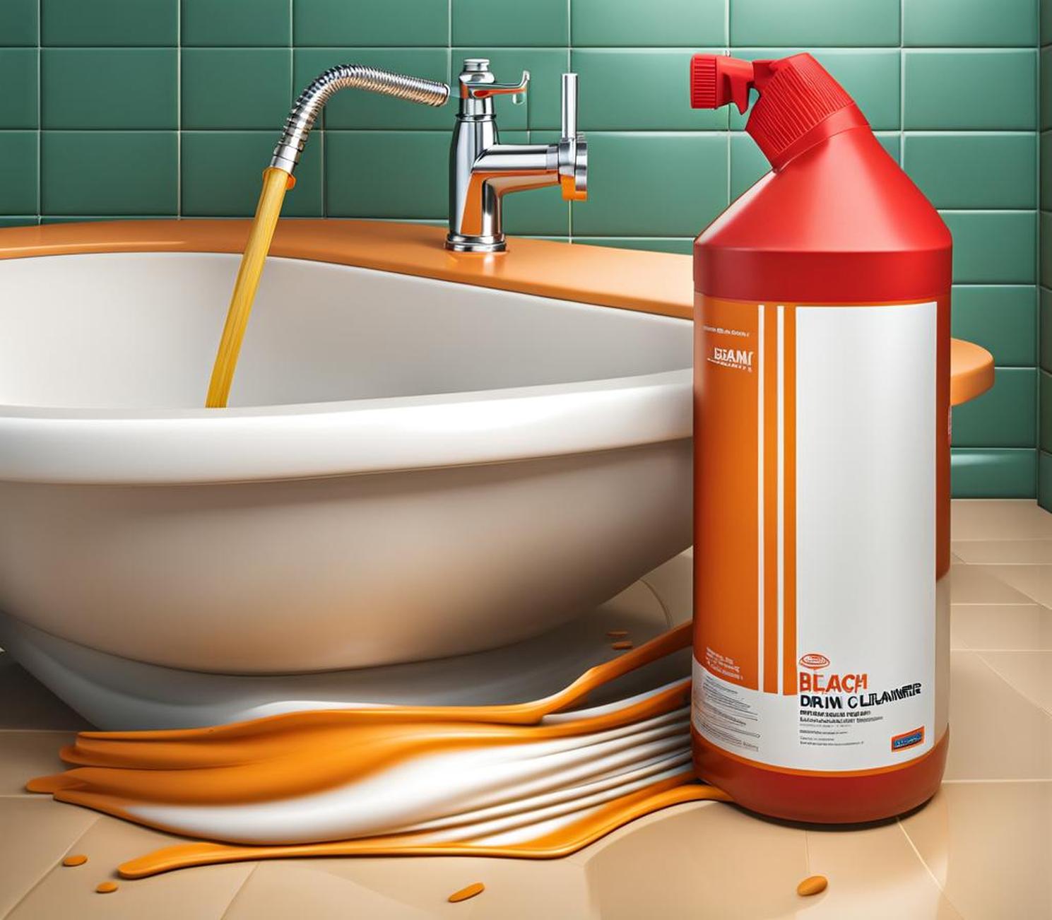 bleach and drain cleaner