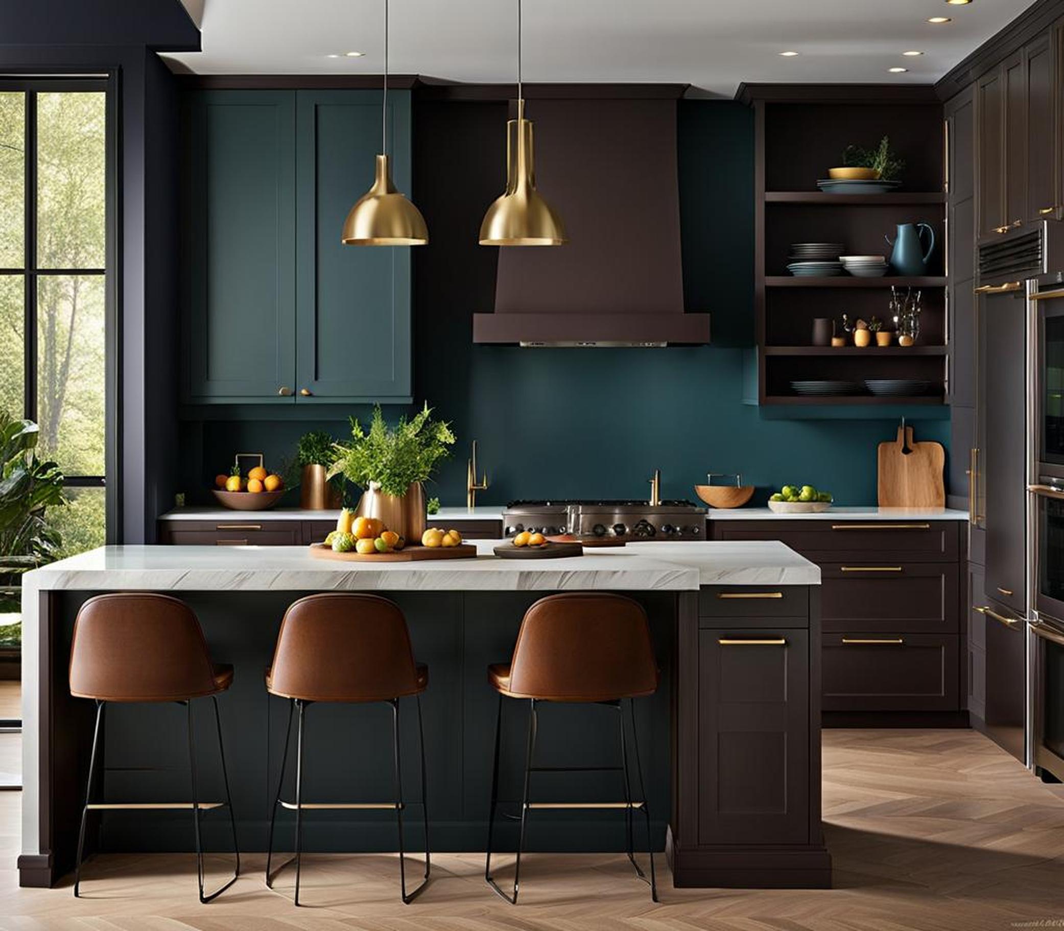 kitchen wall colors with dark cabinets