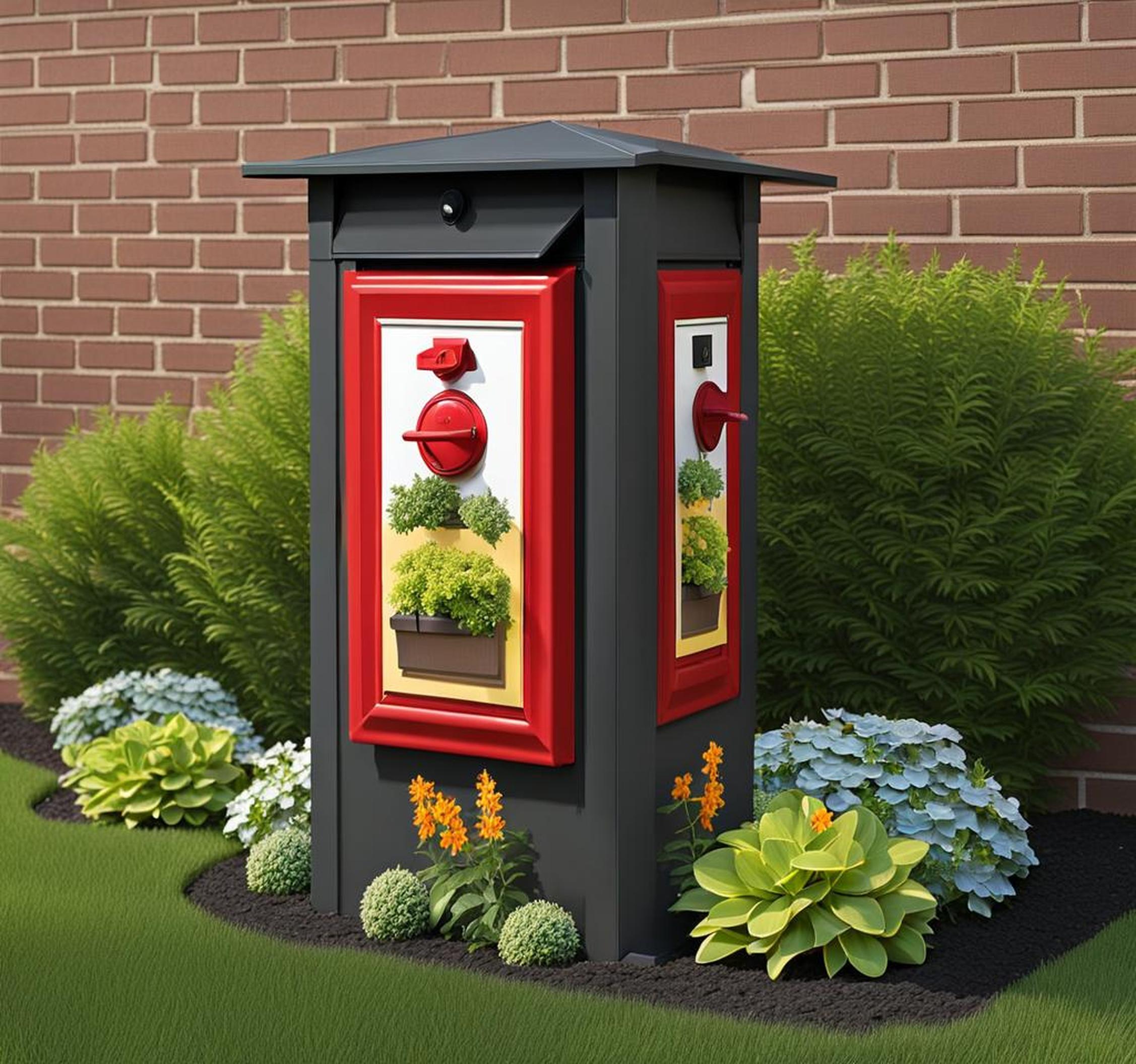 landscaping around utility boxes