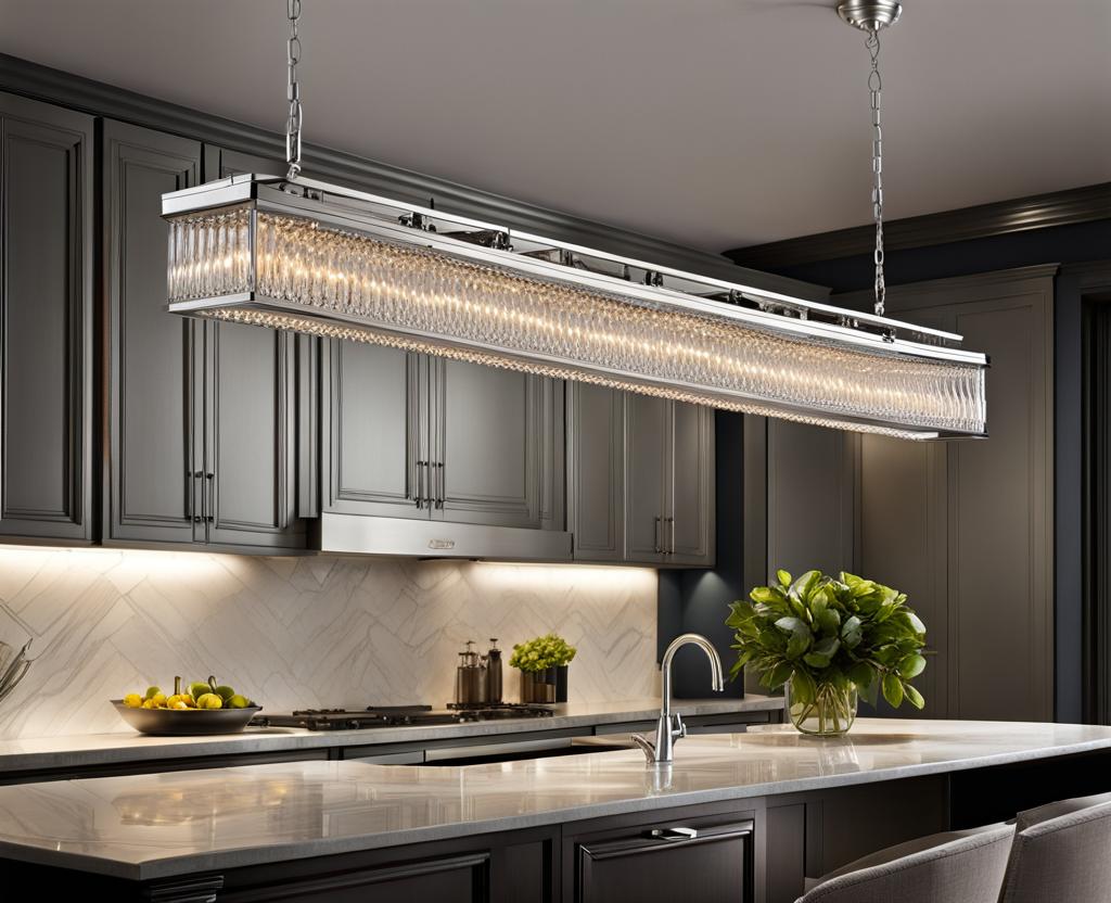 silver light fixtures for kitchen