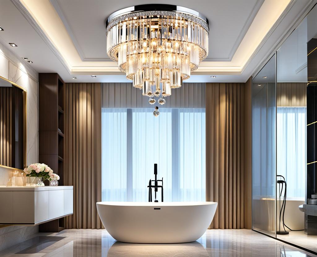 small crystal chandeliers for bathrooms