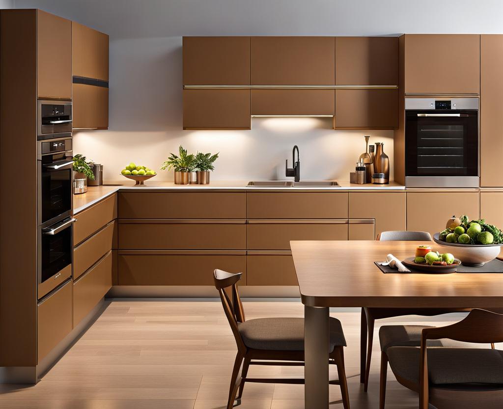 light brown cabinets kitchen