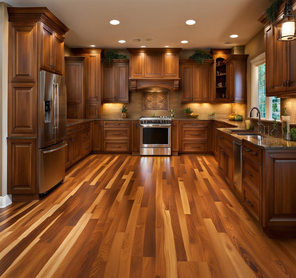 flooring that compliments hickory cabinets