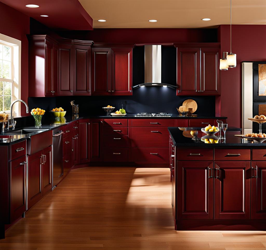 paint colors for kitchen with cherry cabinets