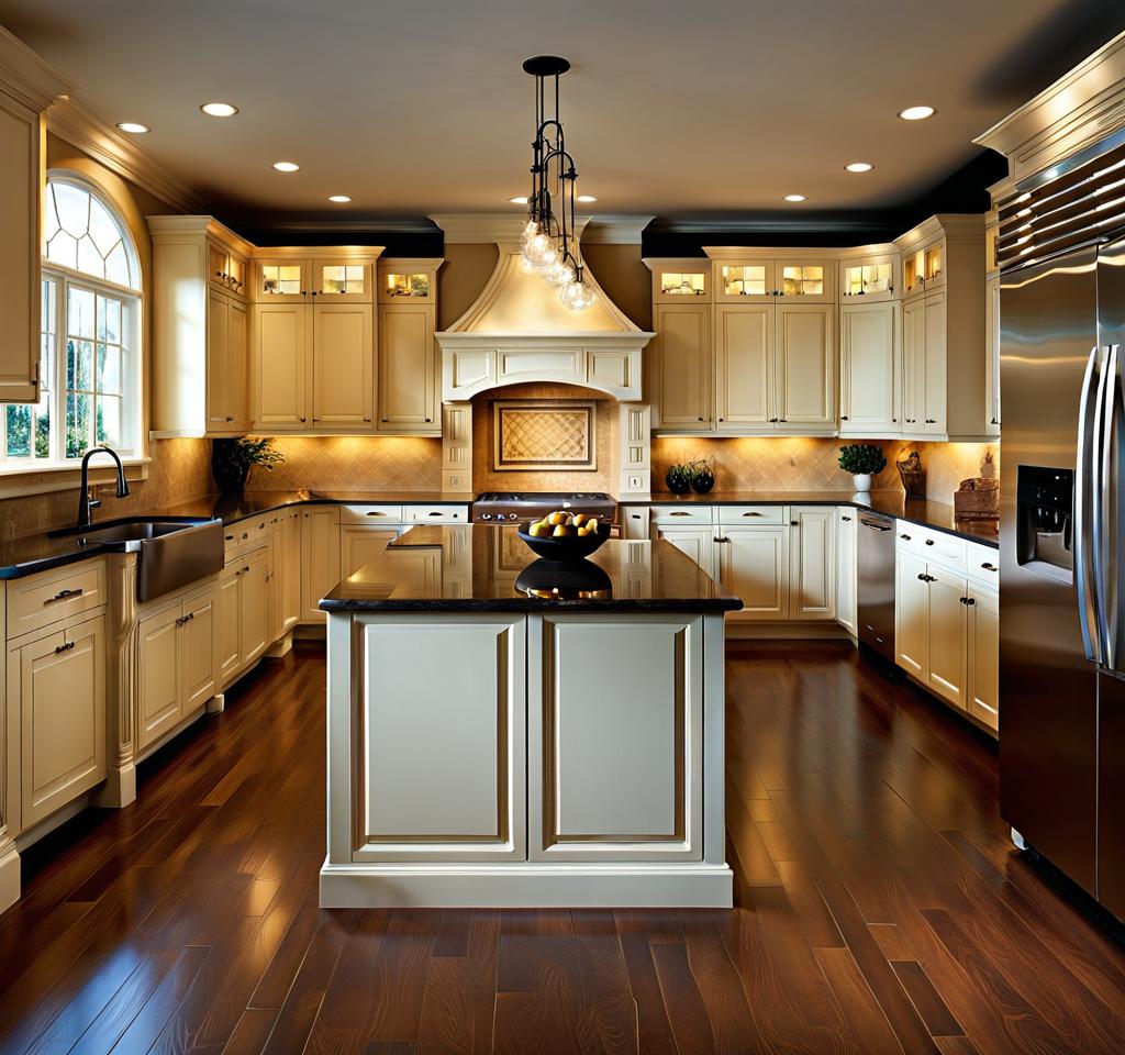 kitchen cabinets countertops and flooring combinations