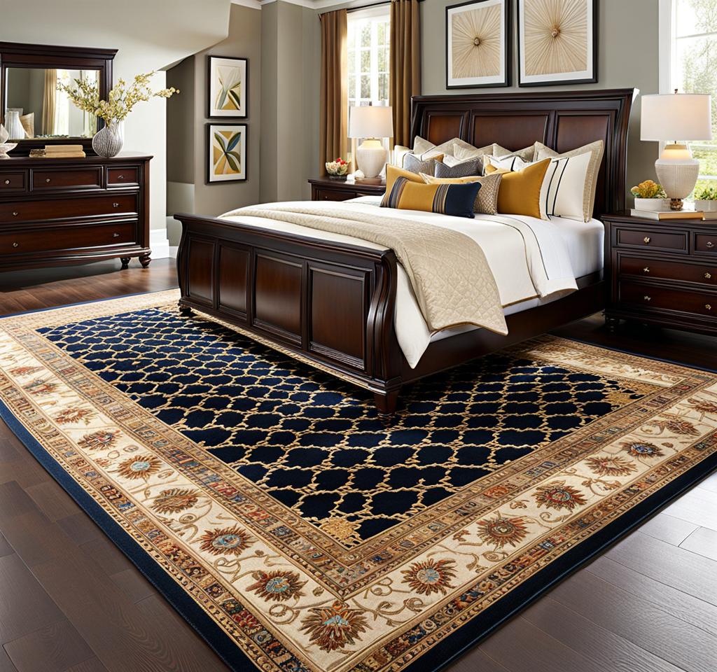 rug for king bed size