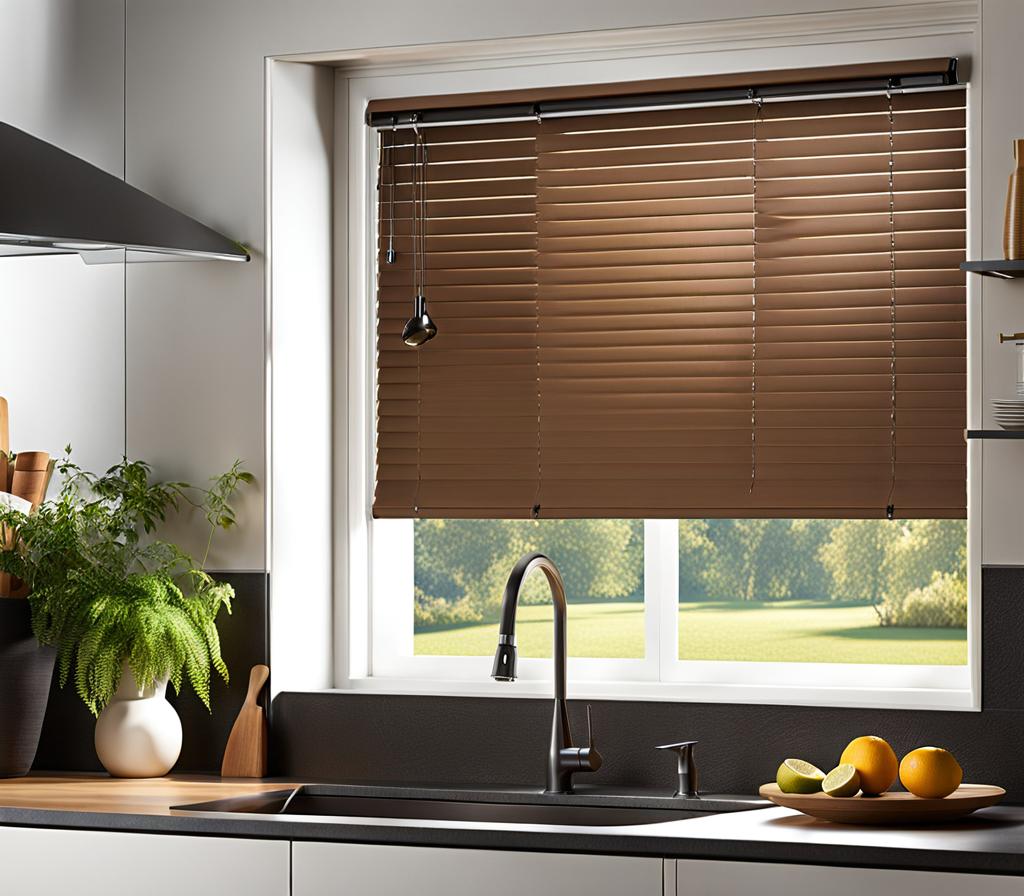 washable blind over kitchen sink