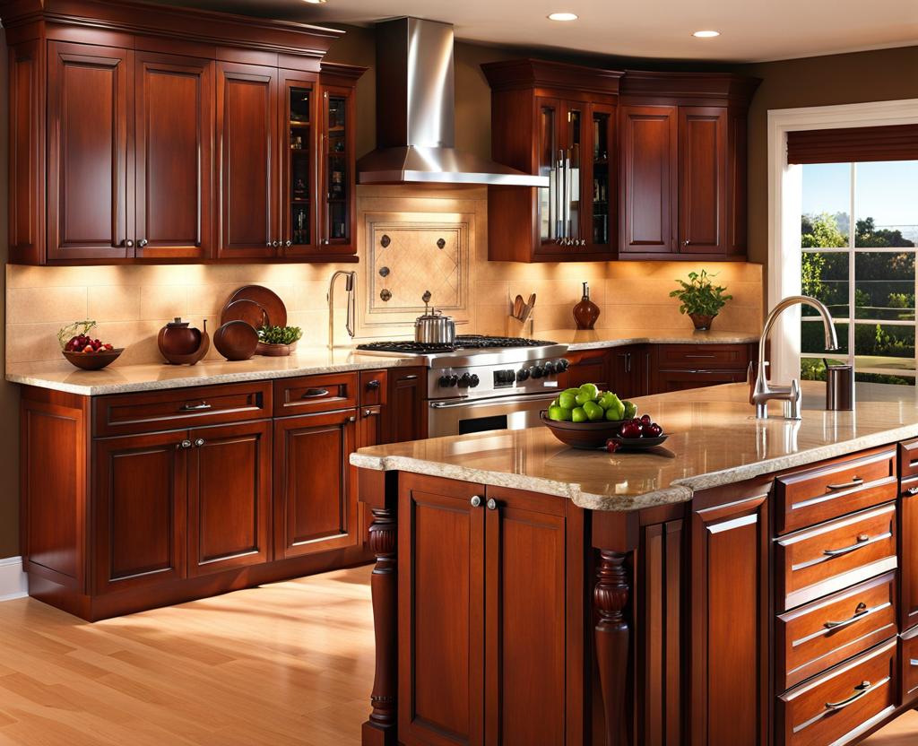 cherry wood cabinet kitchen