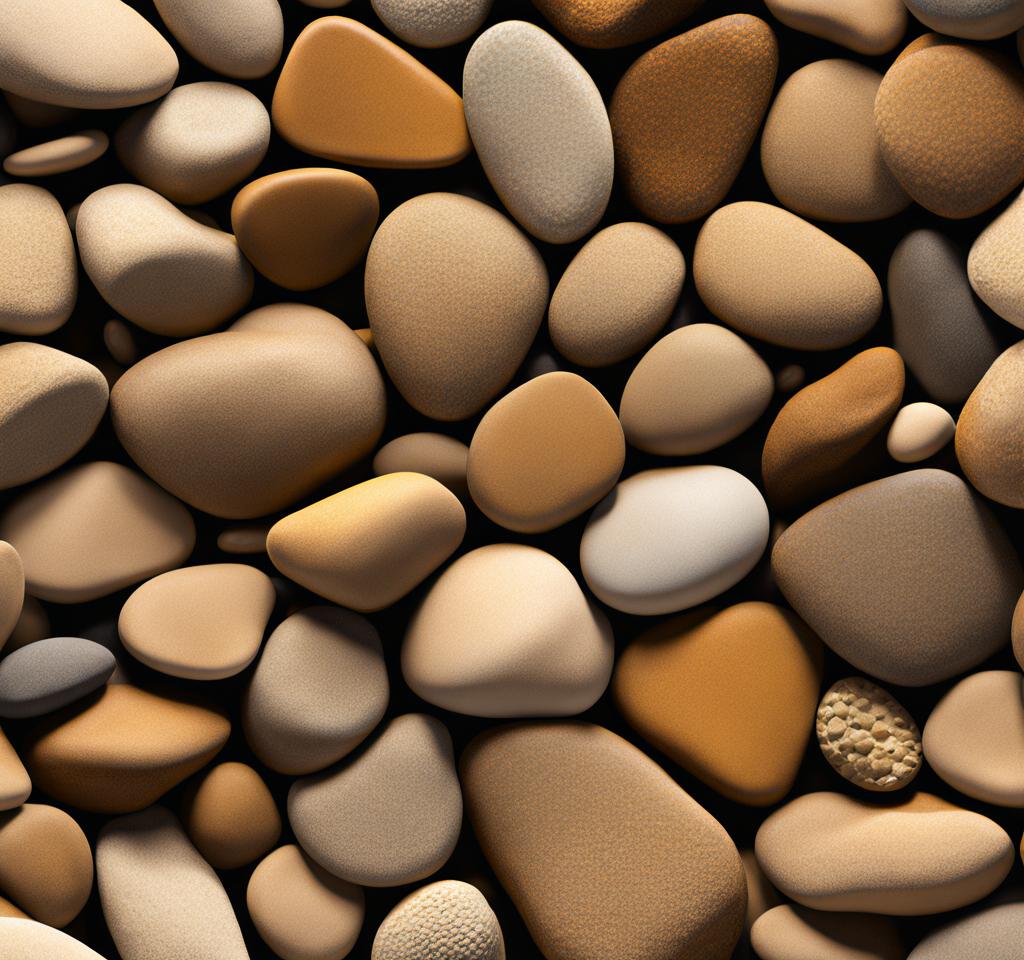 river rock for french drain