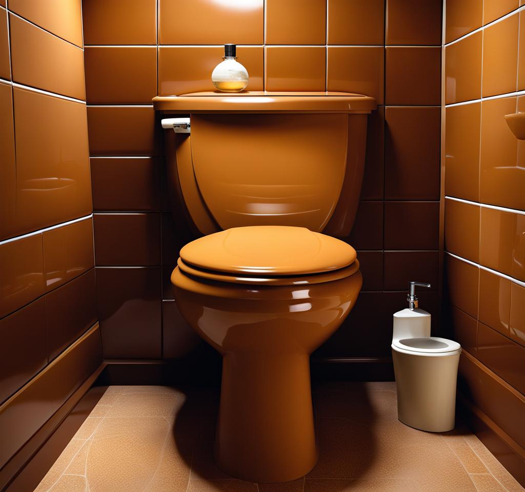 water brown in toilet