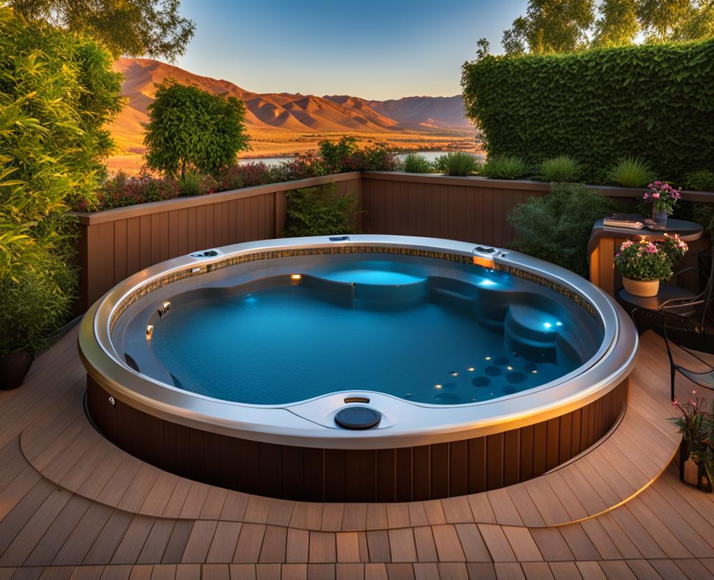 size of 4 person hot tub