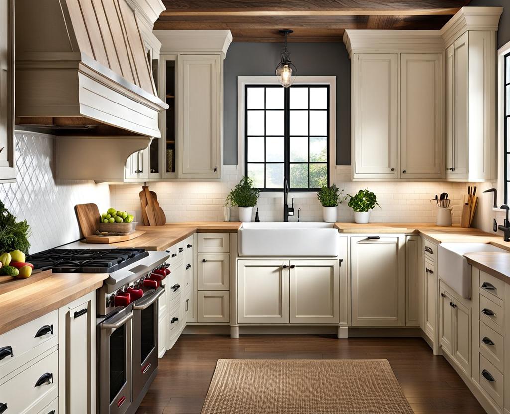 farmhouse whitewash kitchen cabinets