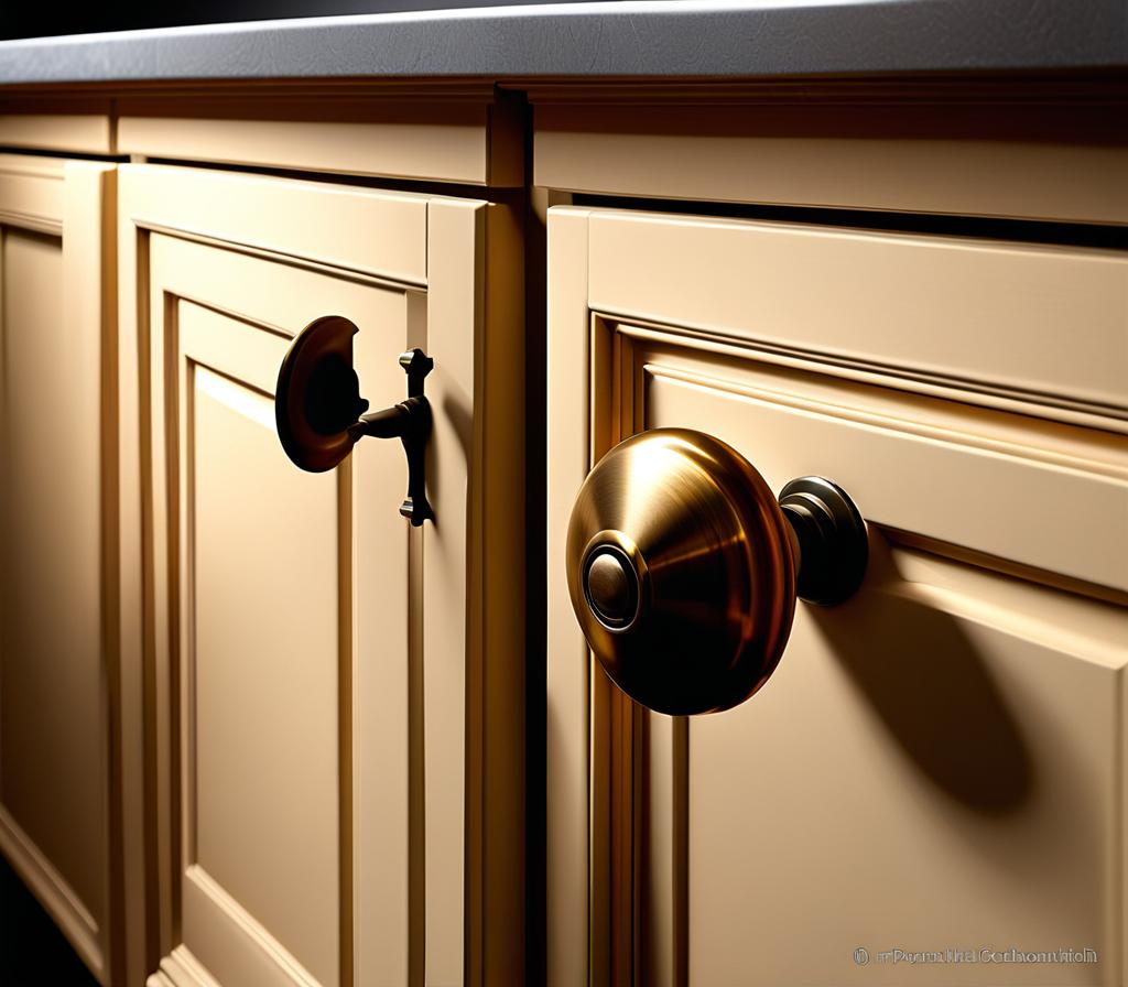 cabinet door knob placement