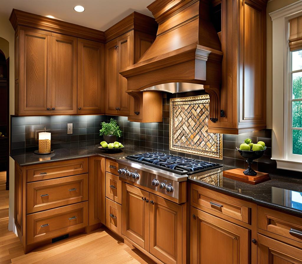 backsplash ideas for oak cabinets